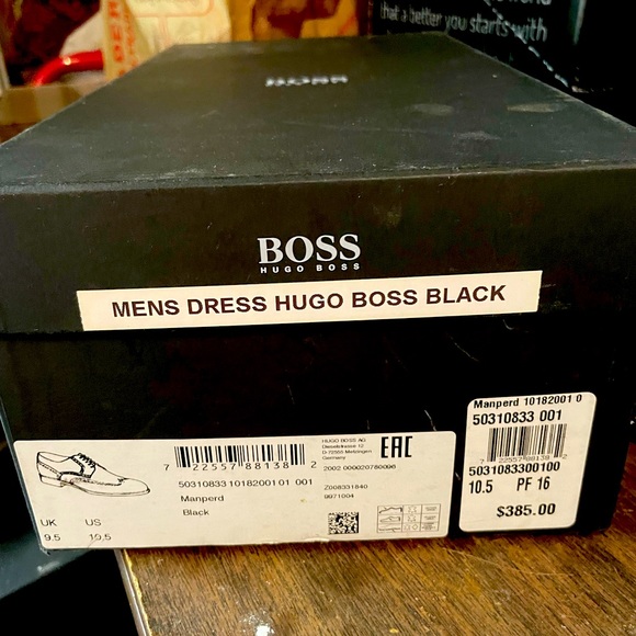 Men’s original Hugo Boss Black Oxford  Dress Shoes size 10.5 main image 6